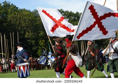 Prague, Czechia - September 17, 2022: Battle Of White Mountain (Bitva Na Bílé Hoře) Historical Reenactment