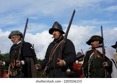 Prague, Czechia - September 17, 2022: Battle Of White Mountain (Bitva Na Bílé Hoře) Historical Reenactment