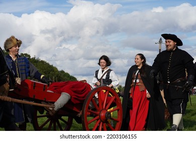 Prague, Czechia - September 17, 2022: Battle Of White Mountain (Bitva Na Bílé Hoře) Historical Reenactment