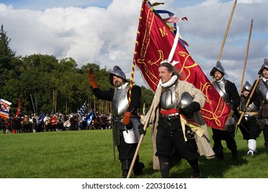 Prague, Czechia - September 17, 2022: Battle Of White Mountain (Bitva Na Bílé Hoře) Historical Reenactment