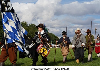 Prague, Czechia - September 17, 2022: Battle Of White Mountain (Bitva Na Bílé Hoře) Historical Reenactment