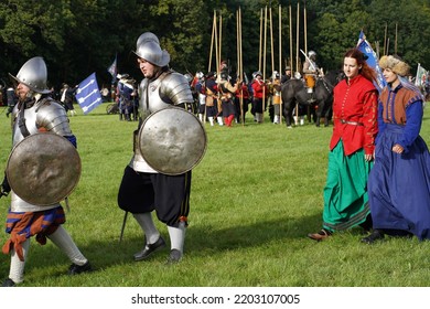 Prague, Czechia - September 17, 2022: Battle Of White Mountain (Bitva Na Bílé Hoře) Historical Reenactment