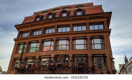 Prague, Czechia September 19 2020: Czech Museum Of Cubism Located At The 