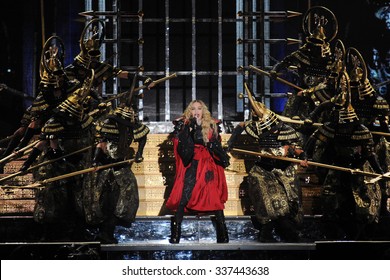 PRAGUE - NOVEMBER 7: Famous Pop Singer Madonna During Her Performance In Prague, Czech Republic, November 7, 2015.