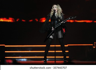 PRAGUE - NOVEMBER 7: Famous Pop Singer Madonna During Her Performance In Prague, Czech Republic, November 7, 2015.