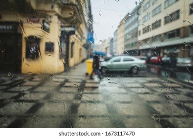 Prague's Sensibility In The Rain.