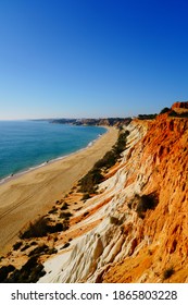 Praia Da Falesia  Beach In Algarve Portugal.