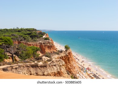 Praia Da Falesia Beach In Algarve, Portugal