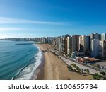 Praia de Iracema Beach from above, Fortaleza, Ceara State, Brazil.