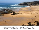Praia de Monte Clérigo, Aljezur, Algarve, Faro district, Portugal, Europe - Monte Clerigo beach, Costa Vicentina, Southwest Coast of Portugal - tentative list of UNESCO Natural Heritage