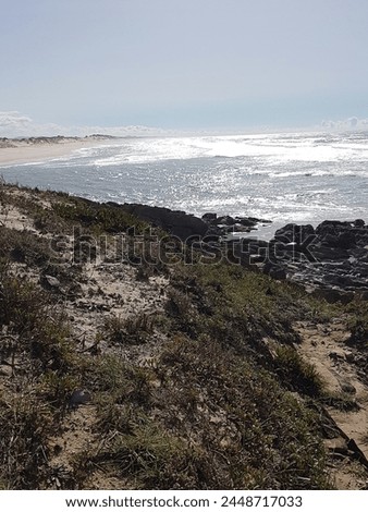 Praia e mar em Portugal Zdjęcia stock © 