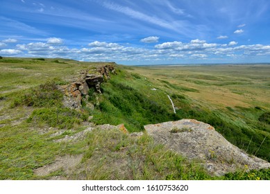 Prairie Cliffs At Head Smashed In Buffalo Jump