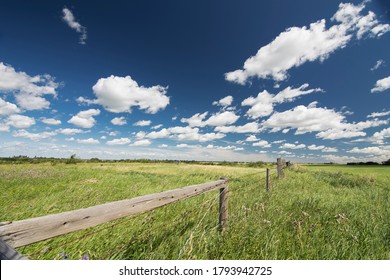 Prairie Landscape In Northern Alberta Over Natural Grasslands.