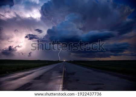 Prairie Storm Clouds in Saskatchewan Canada dramatic Lightning