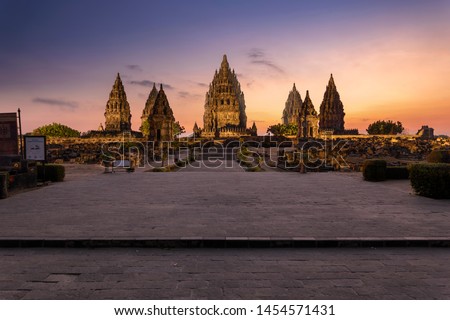 Prambanan, the Majestic 9th-Century Hindu Temple in the Evening