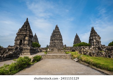 Prambanan temple complex in Yogyakarta, Indonesia. Prambanan is a 9th-century Hindu temple compound, and a UNESCO World Heritage Site - Powered by Shutterstock