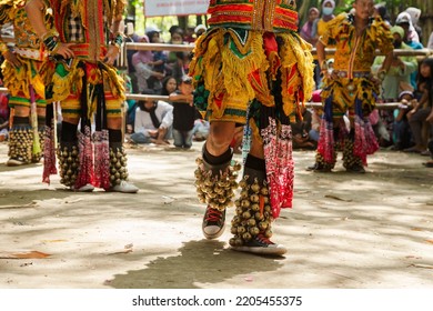 Prambanan, Yogyakarta, Indonesia, September 18 2022, A Man Dancing The Folk Dance 