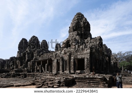 Prasat Bayon temple at Angkor Thom.The World Heritage Site located in Siem Reap,Cambodia.
