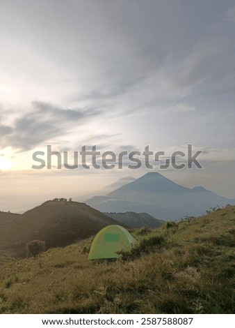 Prau Mountain at the Central Java Indonesia. Without sun, 10 degree celcius.