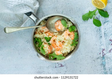 Prawn, Fennel And Rocket Risotto - Top View