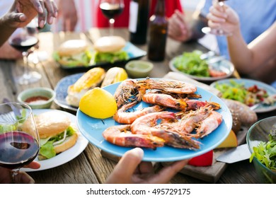 Prawn Plate Dining Outside Concept