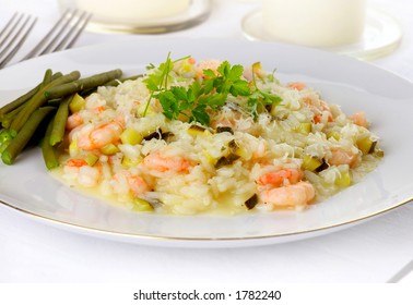 Prawn Risotto, Front View