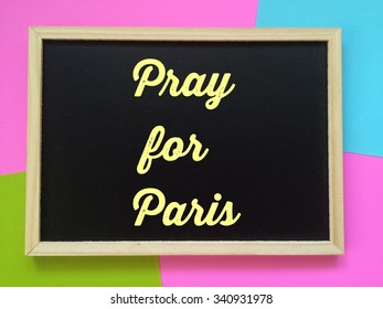 Pray for paris blackboard 