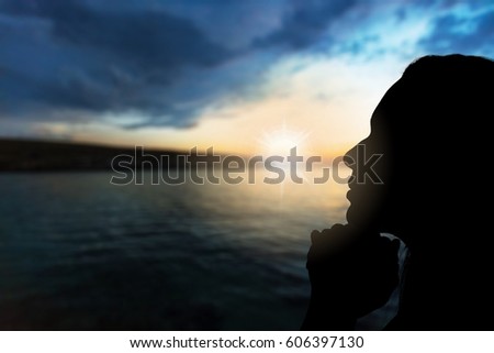 Similar – A girl from the 2019 Queensland National Team watches the sunset in Adelaide.