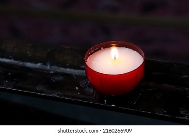 Prayer Candle In A Catholic Church