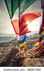 Prayer flag in Leh - capital of Ladakh, North India