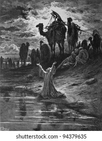 Prayer Of Jacob. 1) Le Sainte Bible: Traduction Nouvelle Selon La Vulgate Par Mm. J.-J. Bourasse Et P. Janvier. Tours: Alfred Mame Et Fils. 2) 1866 3) France 4) Gustave Doré