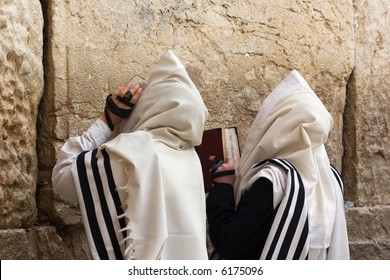 Prayer Of Jews In Western Wall.