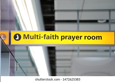 Prayer Room Sign Airport Facility