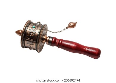 Tibetan Prayer Wheel On White Background Stock Photo 1146842033 ...