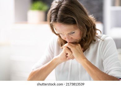 Praying Religious Woman. Christian Prayer Seeking God