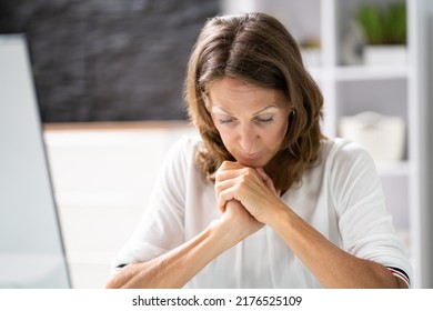 Praying Religious Woman. Christian Prayer Seeking God