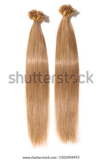 Pre Bonded Remy Straight Nail Tip Stock Photo Edit Now 1302904993