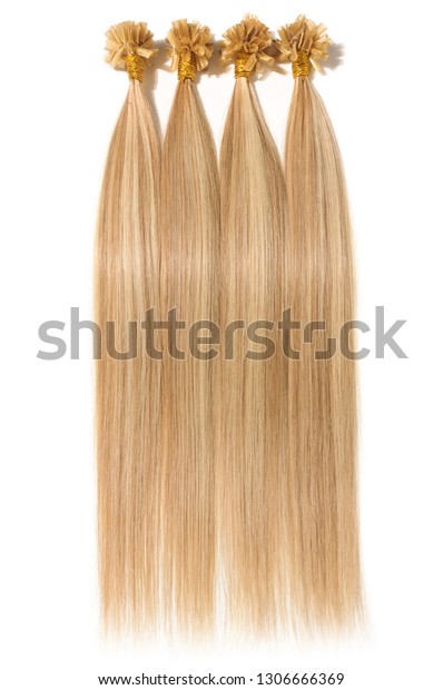 Pre Bonded Remy Straight Nail Tip Stock Photo Edit Now 1306666369