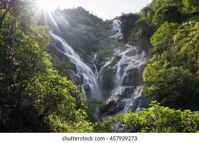 Pre To Lo Su or Pi Tu Kro waterfall (Heart-shaped waterfall) Umphang Tak ,Thailand.