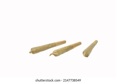Pre Rolled Cannabis Joints Isolated