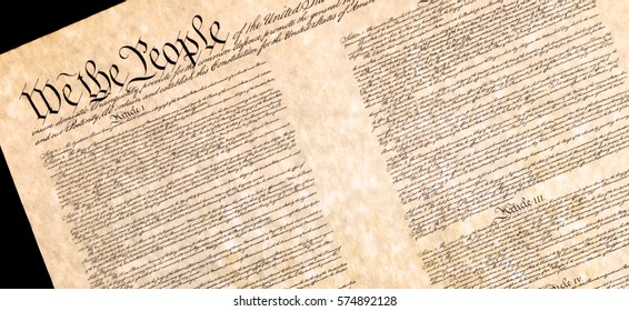 Preamble of the Constitution of the United States - Shutterstock ID 574892128