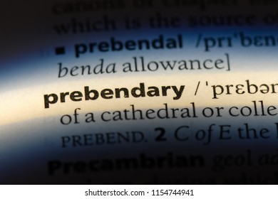 prebendary word in a dictionary. prebendary concept. - Shutterstock ID 1154744941