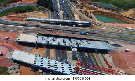 Precast Concrete Bridge Structure I Profile. Toll Road Construction. Gantry, Steel Deck, Girder Structur, Slab.