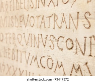 Pre-christian Latin Writing Carved On The Tombstone