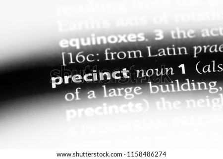 precinct word in a dictionary. precinct concept.