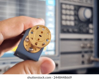 Precise microwave waveguide with UG-387 flange connector up to 140GHz for radar, 5G and 6G technology measurements