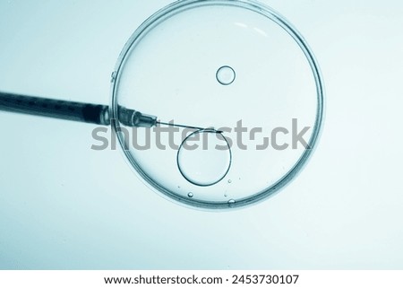 A precise moment in in vitro fertilization.