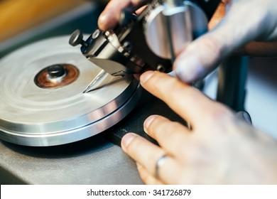 Precise sharpening with whet - Shutterstock ID 341726879
