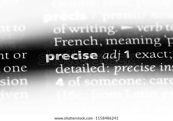 Precise Word Dictionary Precise Concept Stock Photo 1158486241 ...
