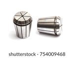  precision drilling holder collets isolated on white background.